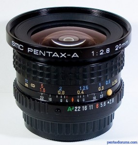 SMC Pentax-A 20mm F2.8 Reviews - A Prime Lenses - Pentax Lens