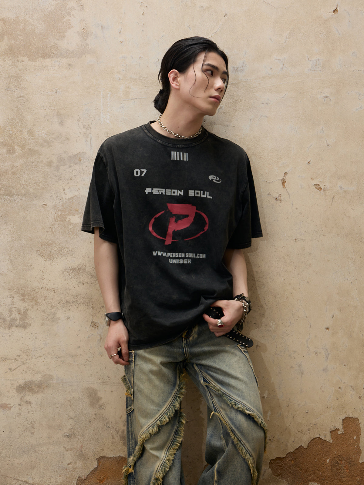 Personsoul Wash Vintage T-shirt - personsoul