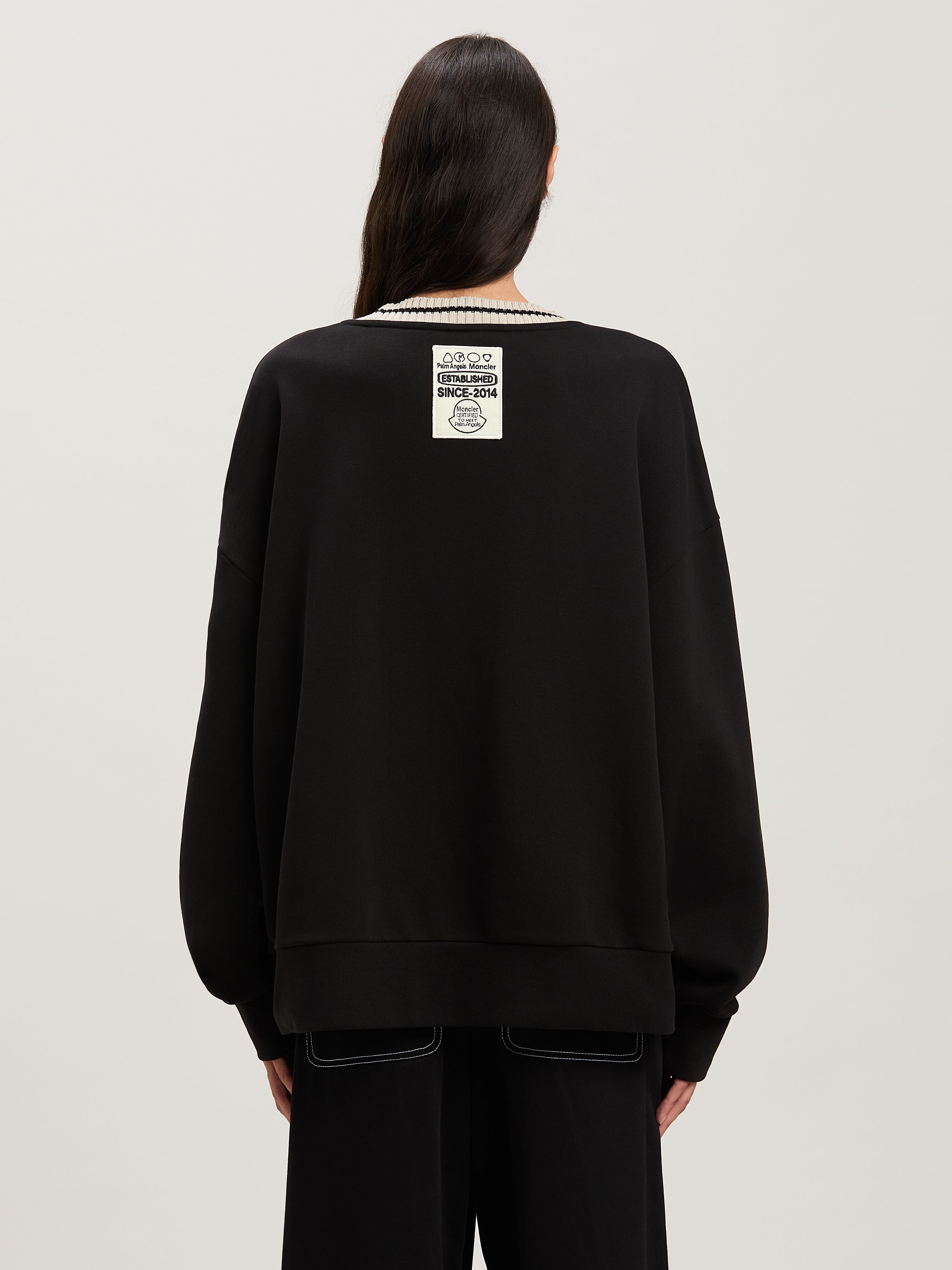 PAXMONCLER_SWEATSHIRT in BLACK - WHITE | Palm Angels®