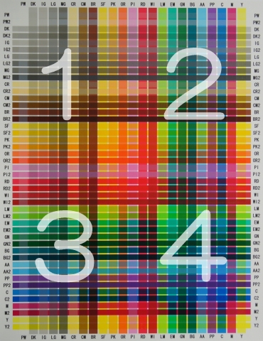 象のロケット特色インク全20色＋ALPS3色CMYカラーチャート／象のロケット