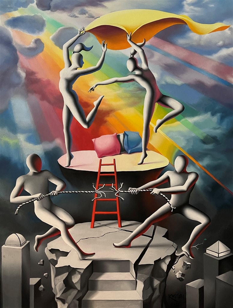 ☆マークコスタビ MARK KOSTABI 2001年 アクリル画1点物