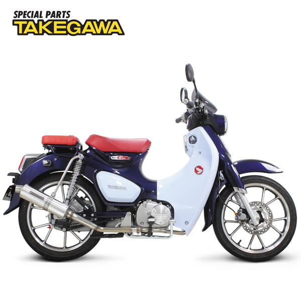 スーパーカブC125 スペシャルパーツ武川 BOMBERマフラー【04-02-0307