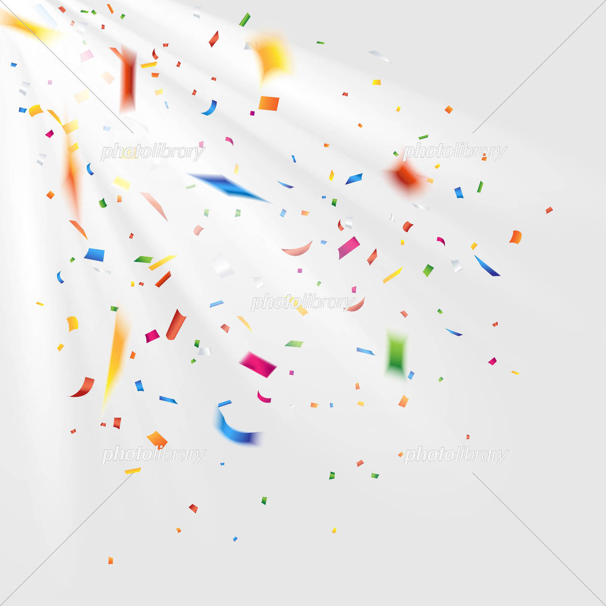 上から舞うカラフルな紙吹雪 イラスト素材 [5285156] - フォトライブラリー