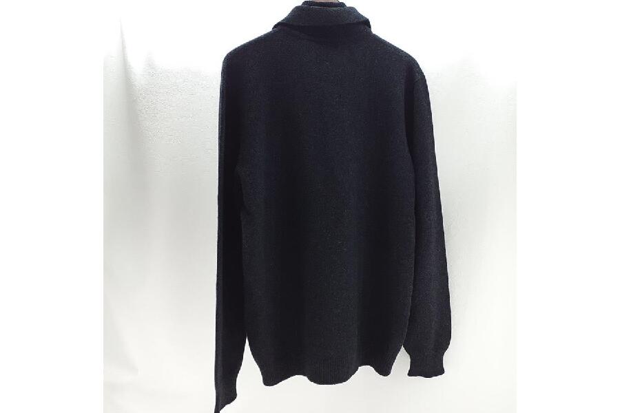 エルメス ハーフジップ メンズ 襟付きニット カシミア100％ サイズXL