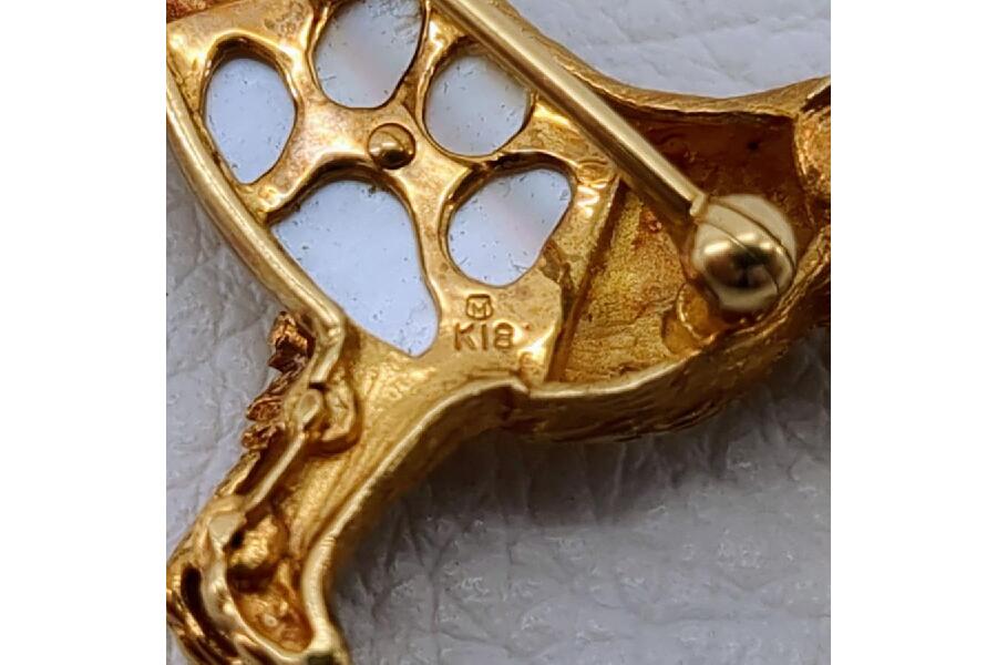 希少 MIKIMOTO ミキモト ピクウェ シェル.パール イヤリングK18刻印