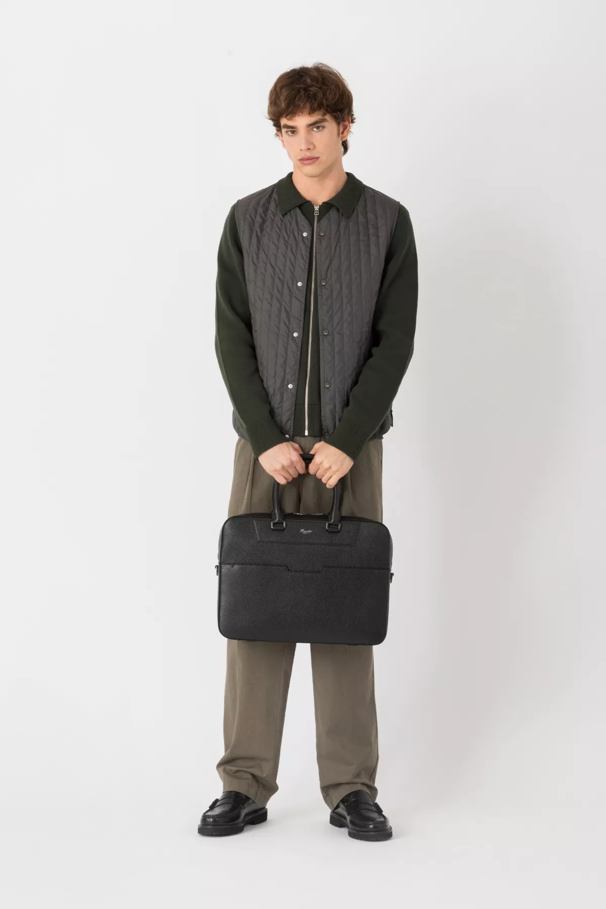 Tailored Briefcase in Grained