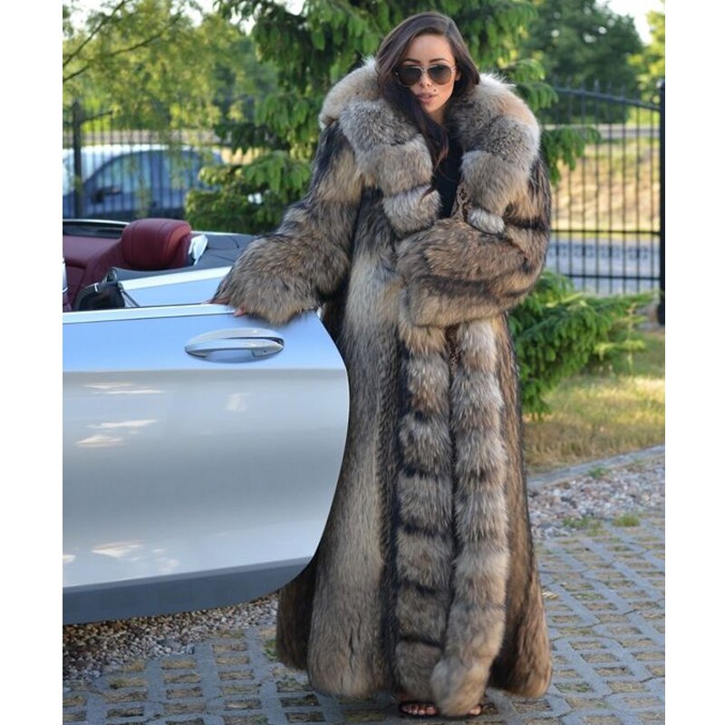 Genuine Raccoon Fur coat 