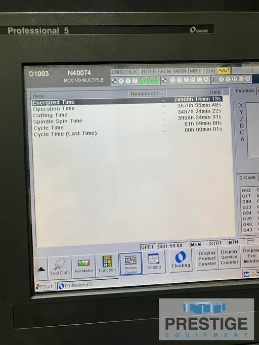 MAKINO MCC 2013 VG (6) AXIS HORIZONTAL MACHINING CENTER