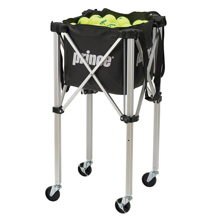 プリンスボールバスケット ロックピンキャスター付（PL064）(ブラック