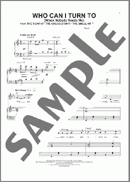 ボーカル ビッグバンド譜面：WHO CAN I TURN TO? ボーカル ビッグ