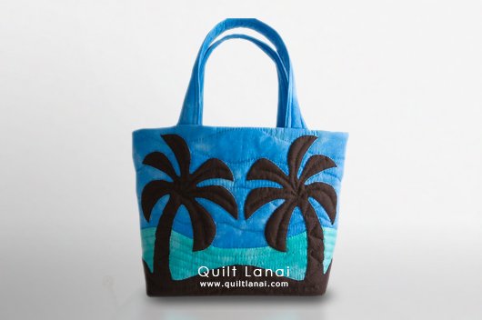 ヤシの木のミニトート [ハワイアンキルトバッグのキルト・ラナイ