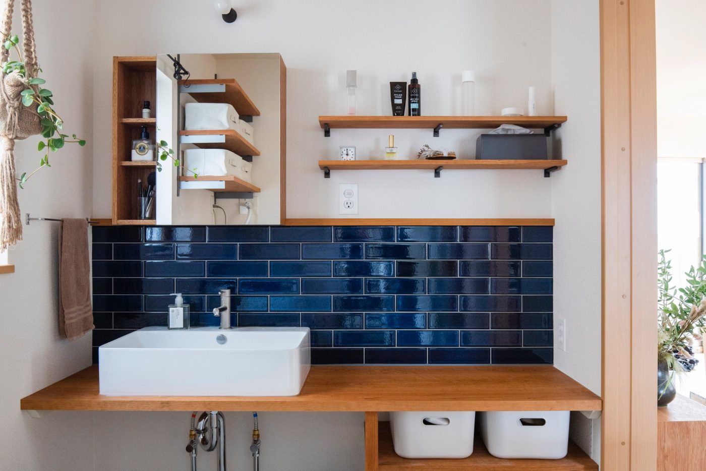 レトロエイジタイル ブルー 二丁掛（バラ売り） | WL-TL014-01P-G141