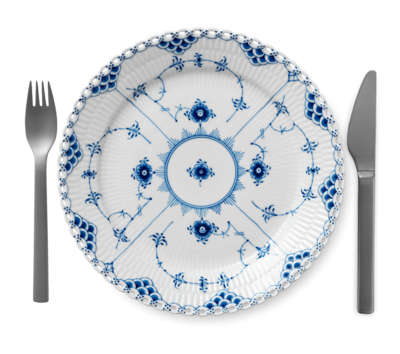 ロイヤルコペンハーゲン ブルーフルーテッド フルレース プレート 23cm