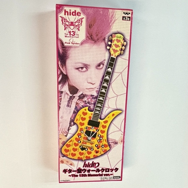 hide イエローハート ギター型ウォールクロック 13th Memorial ver