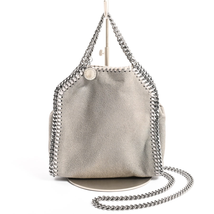 2WAYミニチェーンショルダーバッグ(約W18xH19×D7cm ライトグレー