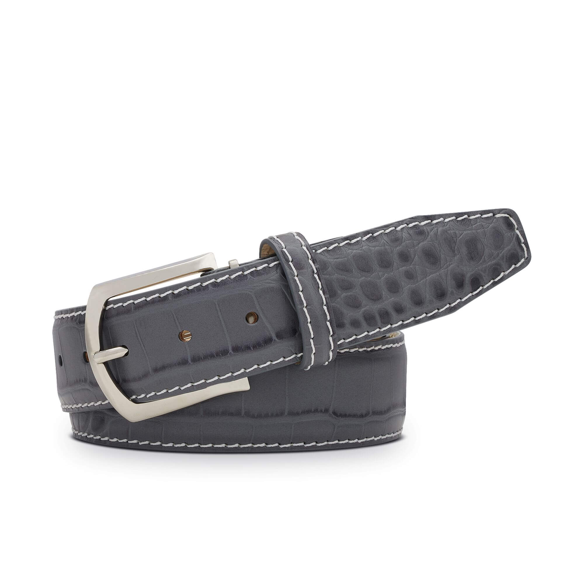 Mock Gator Leather Belt | Men Belts | Roger Ximenez