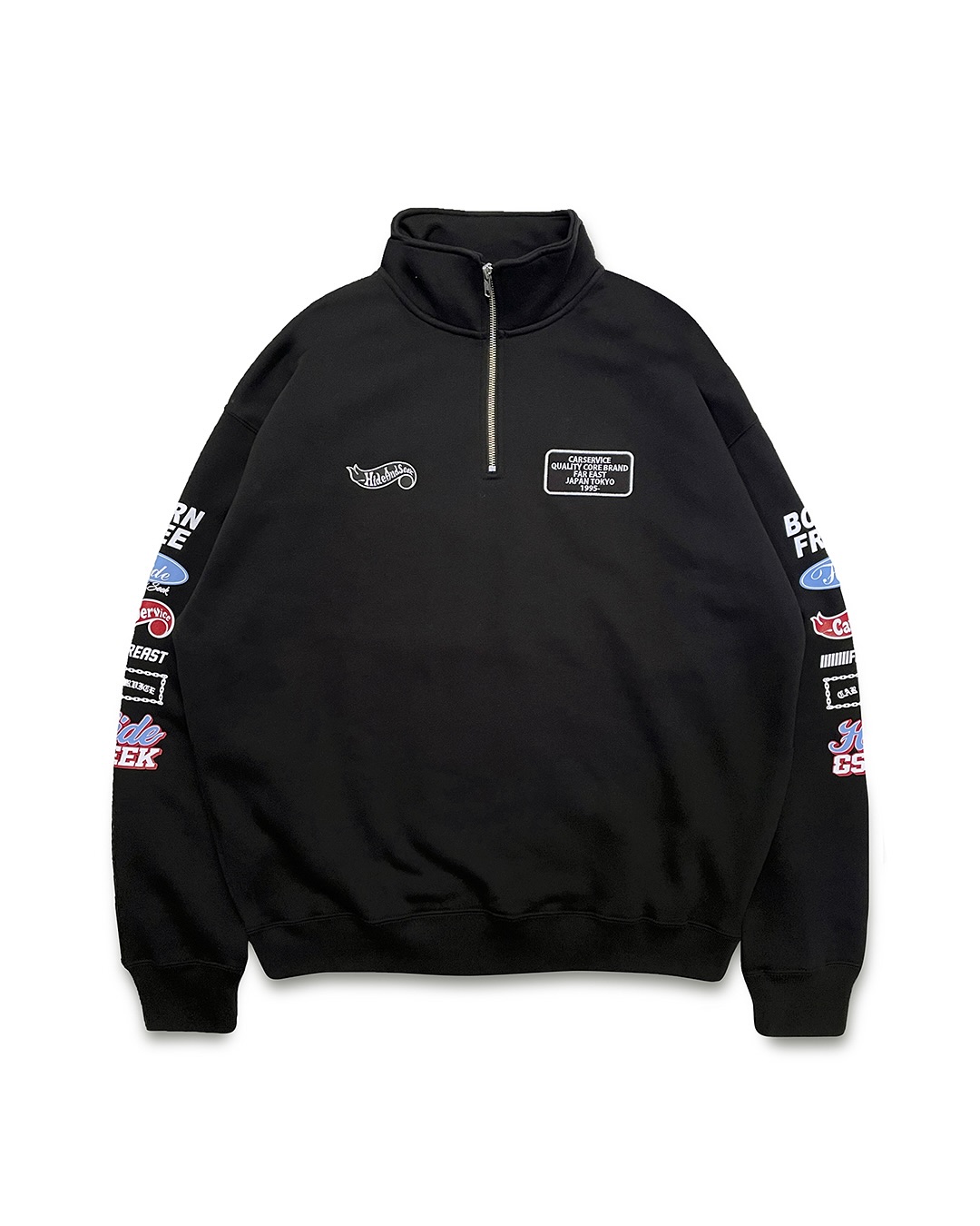 HideandSeek HIDEANDSEEK×CarService Half Zip Sweat Shirt HSCS