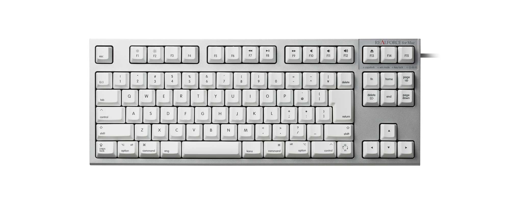 製品 : REALFORCE TKL for Mac / R2TL-JPVM-WH | REALFORCE | 日本製
