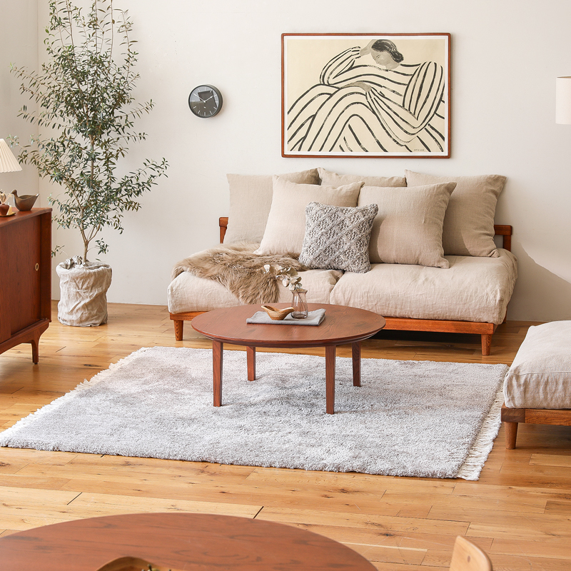 洗える 高密度ボリュームラグマット LUCE Natural ｜家具・インテリア