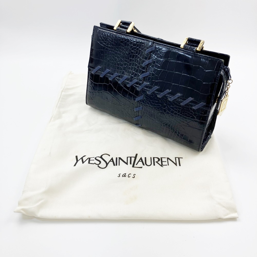 イブサンローラン クロコ型押し ハンドバッグ】をお売りいただきました