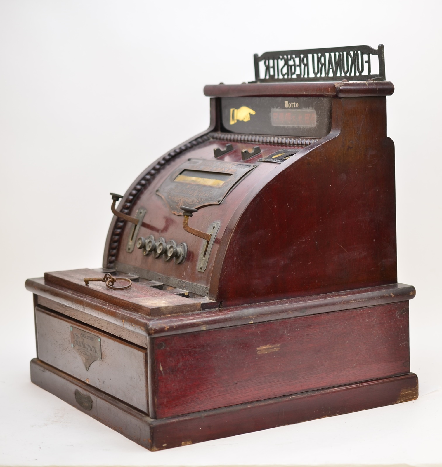 昭和レトロ 木製 レジスター FUKUNARU REGISTER 大正浪漫 金銭登録機