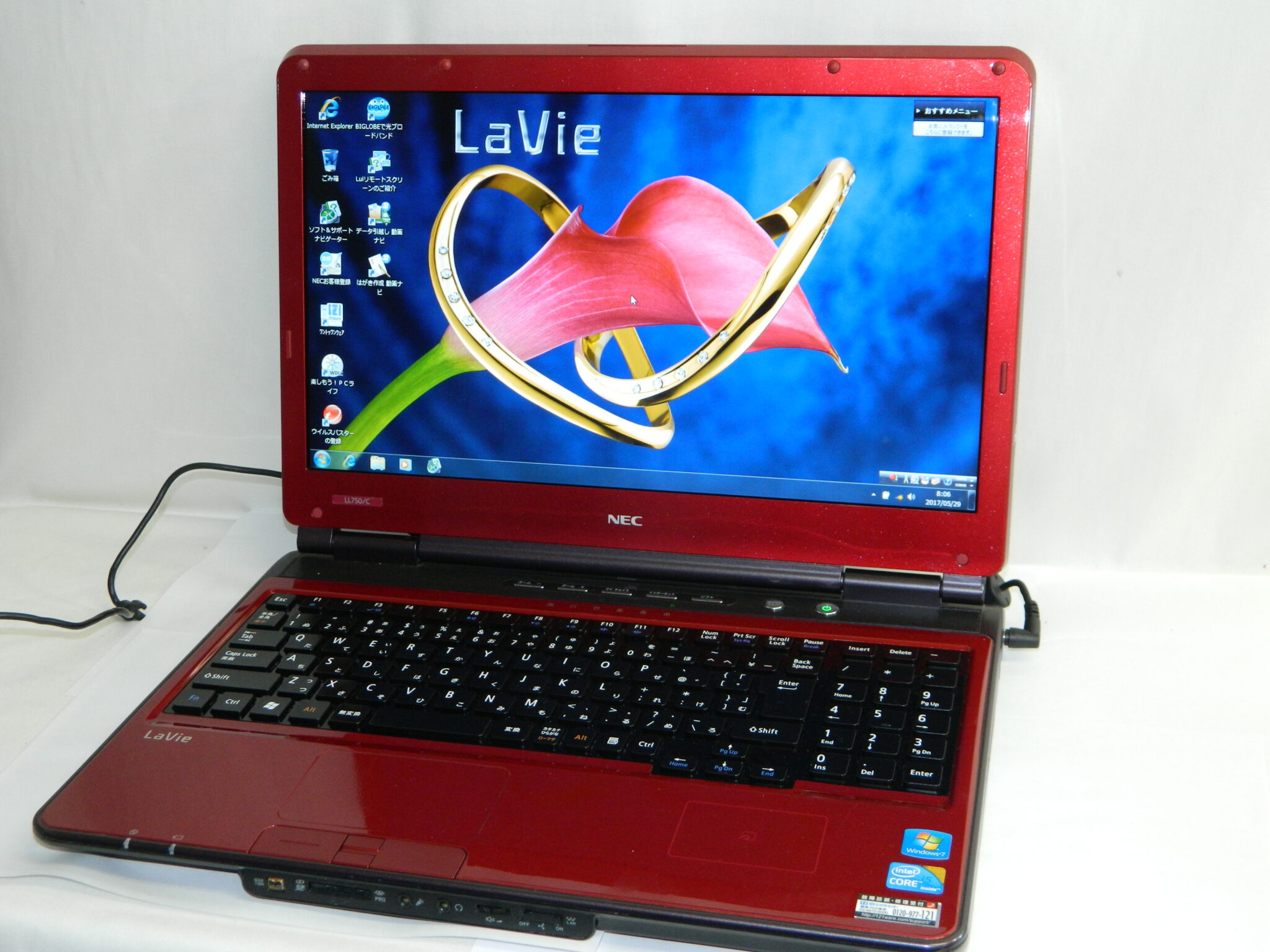 半田店 NEC LAVIE LL750/C PC-LL750CS6R Windows7 15.6ワイド 液晶