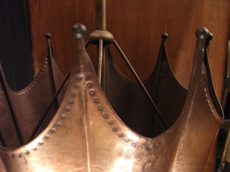 イタリア製傘型銅製傘立て、アンブレラスタンド、店舗用什器、玄関装飾