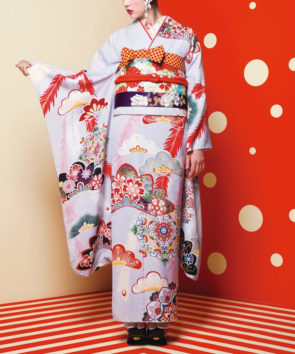 成人式/参列/振袖】伝統柄でモダンエレガント☆ねずみ地松に鳳凰 J