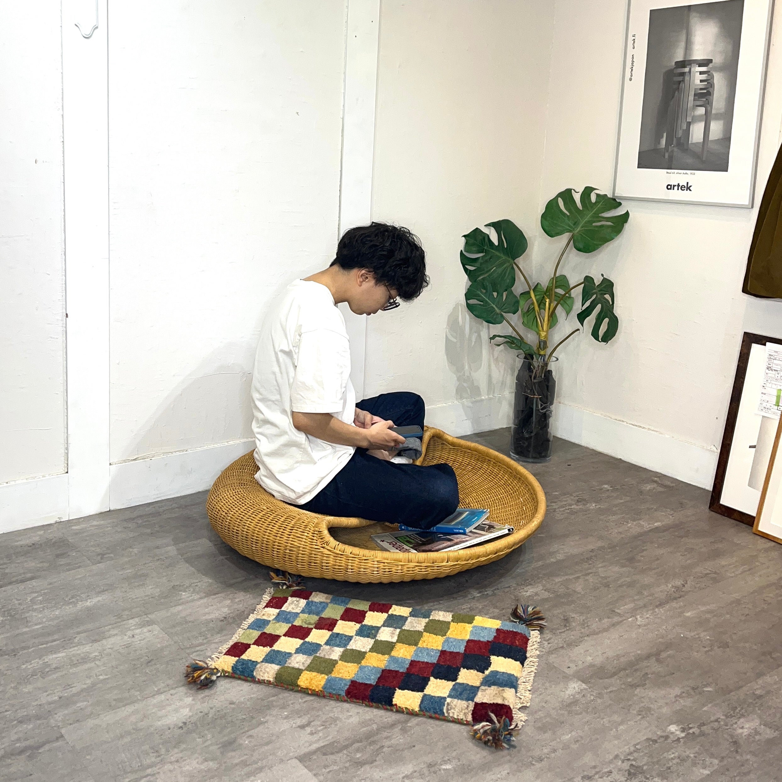 イデー / IDEE ポッド / POD 座椅子 ラタン 中古 籐 和 モダン