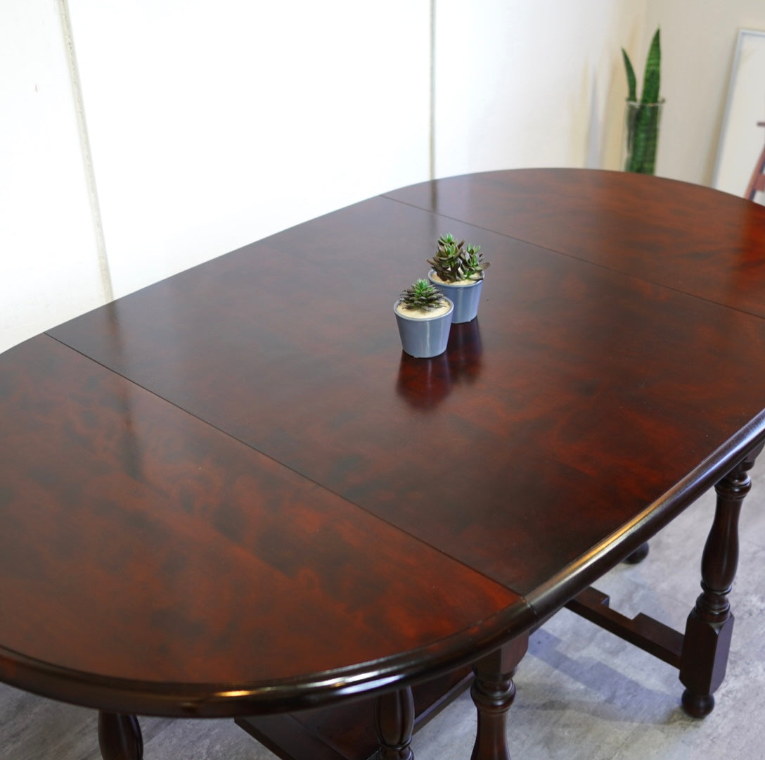 松本民芸家具 M型 楕円 バタフライテーブル 国産 ミズメサクラ