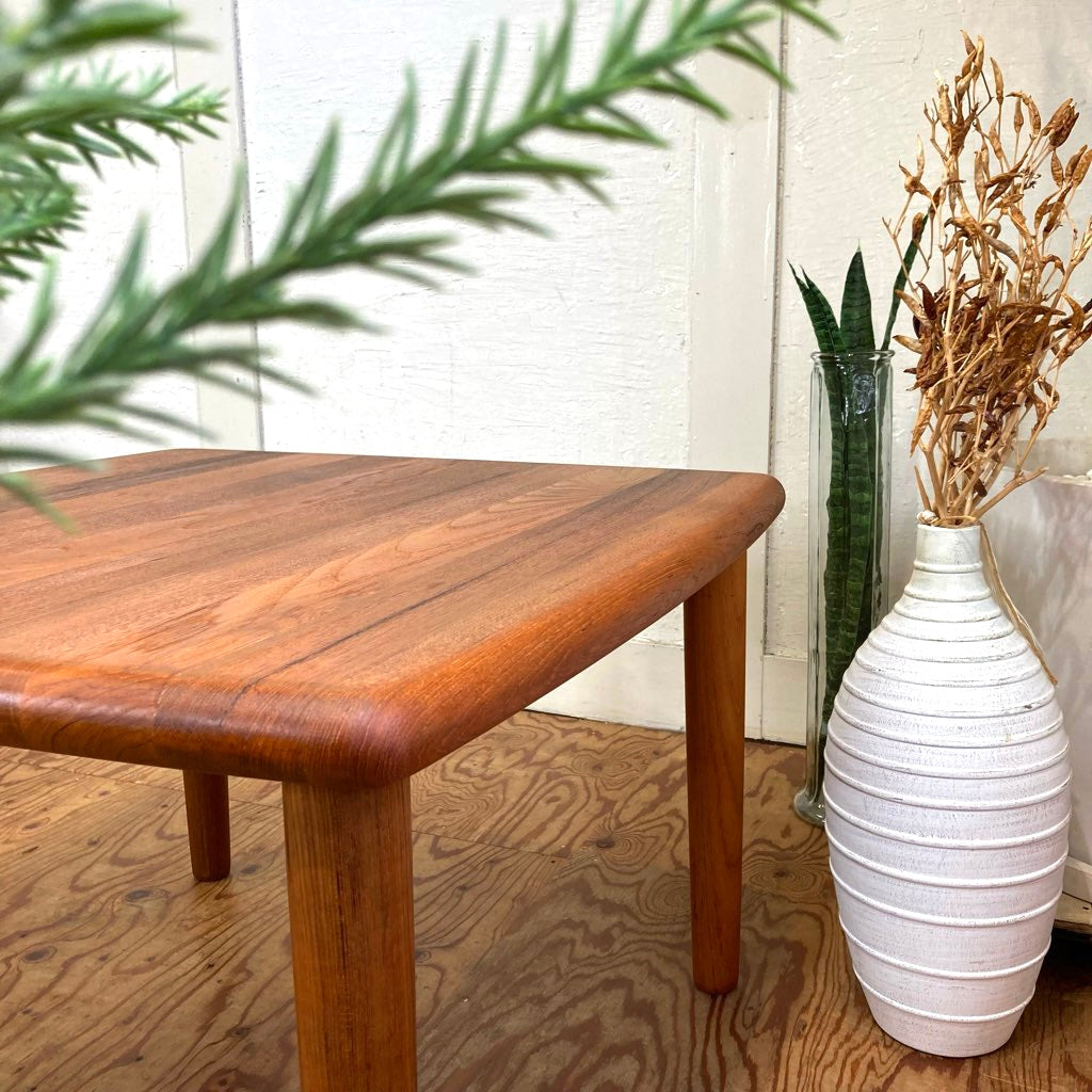 デンマーク製 チーク無垢材 サイドテーブル 北欧 ヴィンテージ 中古