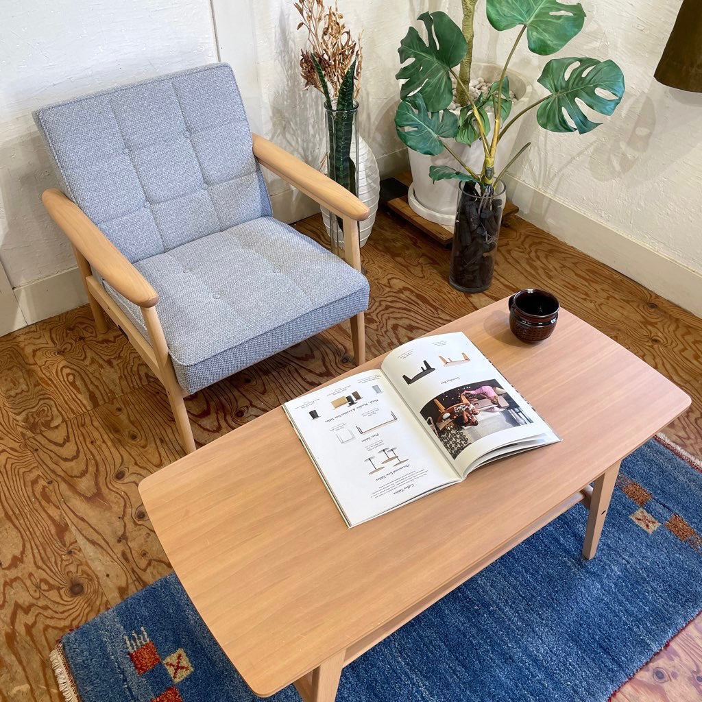 カリモク60 / karimoku Kチェア ミストグレー ピュアビーチ アーム