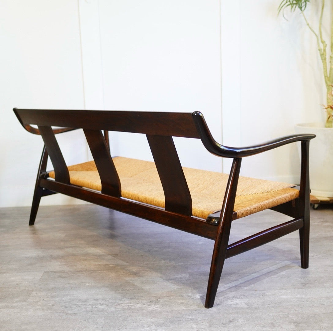 松本民芸家具 ラッシチェア #77型 曲肘椅子 3P 中古 民藝 工芸 机