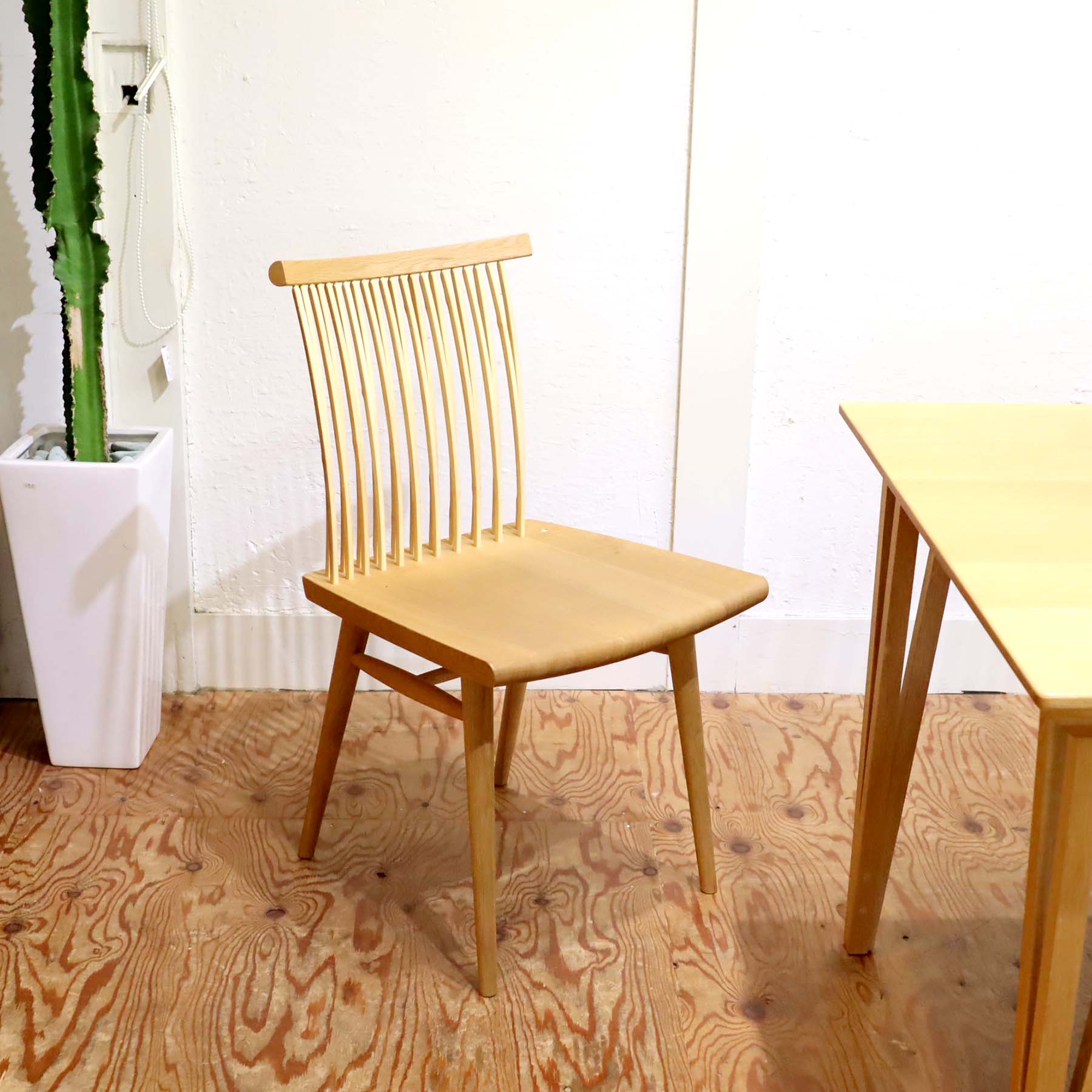 柏木工/KASHIWA｜ダイニングチェア 竹 ナラ無垢材 住宅展示場展示品