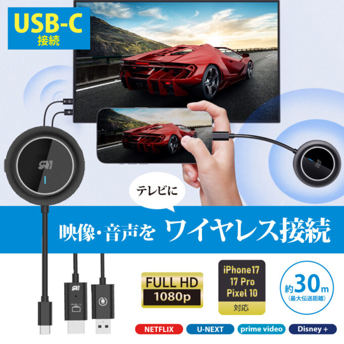 ワイヤレスHDMI送受信機（USB-C to HDMI）RS-WLHD2｜ラトックシステム