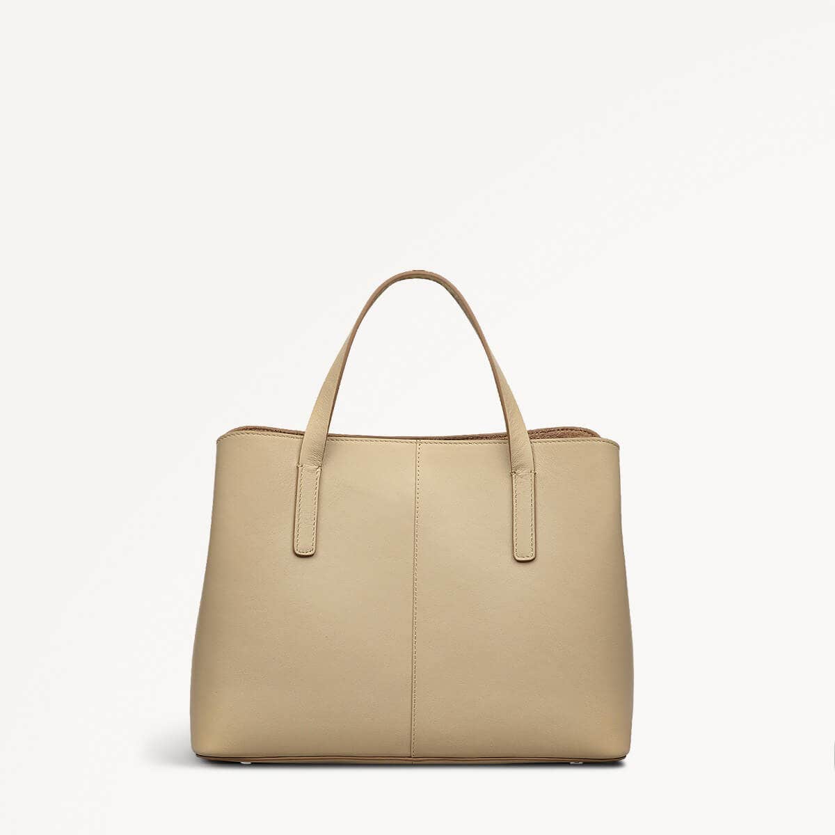 Stone Beige Medium Ziptop Grab Bag | Dukes Place Collection SS25