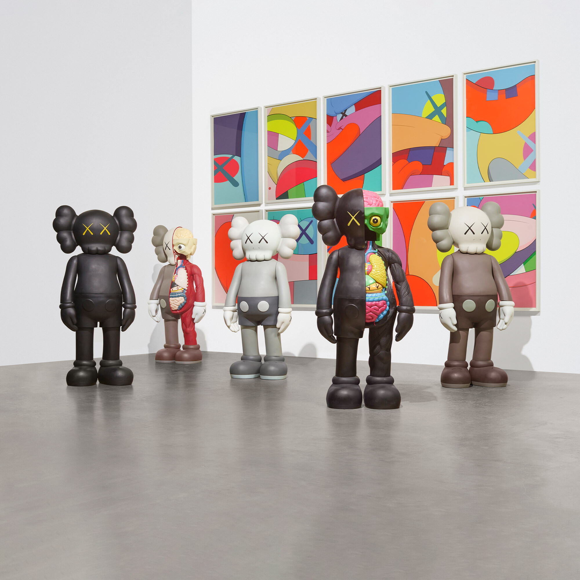 100: KAWS (BRIAN DONNELLY), Four Foot Dissected Companion (Black