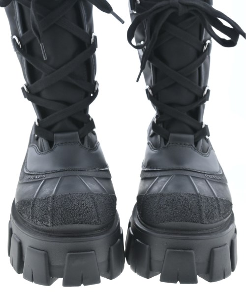 PRADA（プラダ）ブーツ 黒 サイズ:38(24.5cm位) レディース
