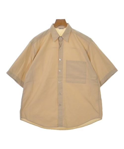 AURALEE バンドカラー オーバーサイズ ウールシャツ ベージュ サイズ0