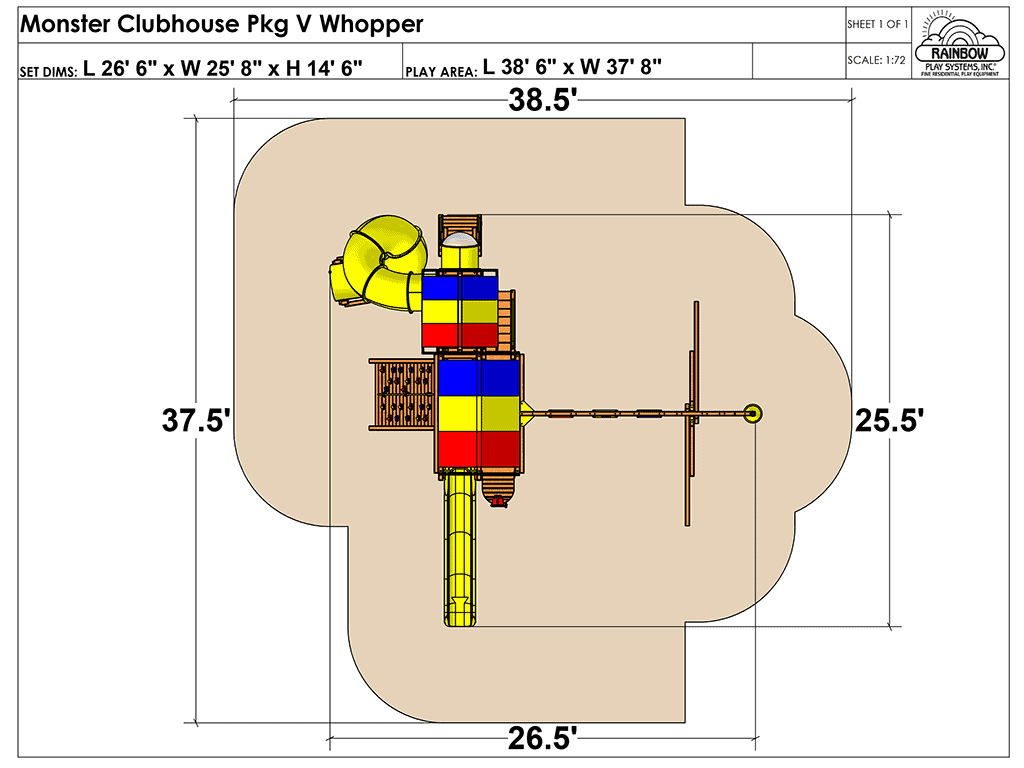 42F) Monster Clubhouse Pkg V Whopper | Rainbow Midwest