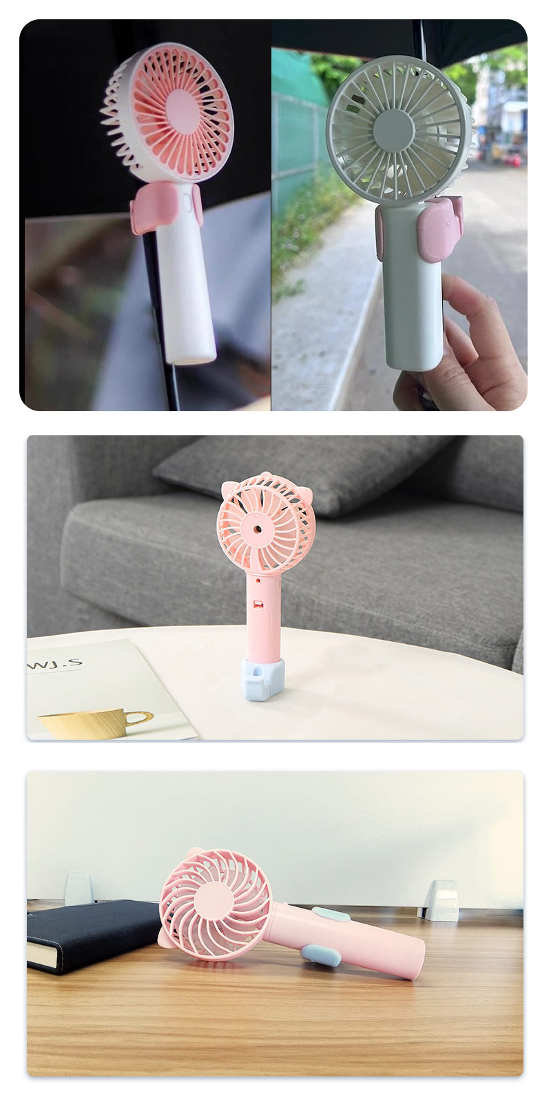 楽天市場】傘用 ハンディファン クリップ クジラ型 ハンズフリー 固定