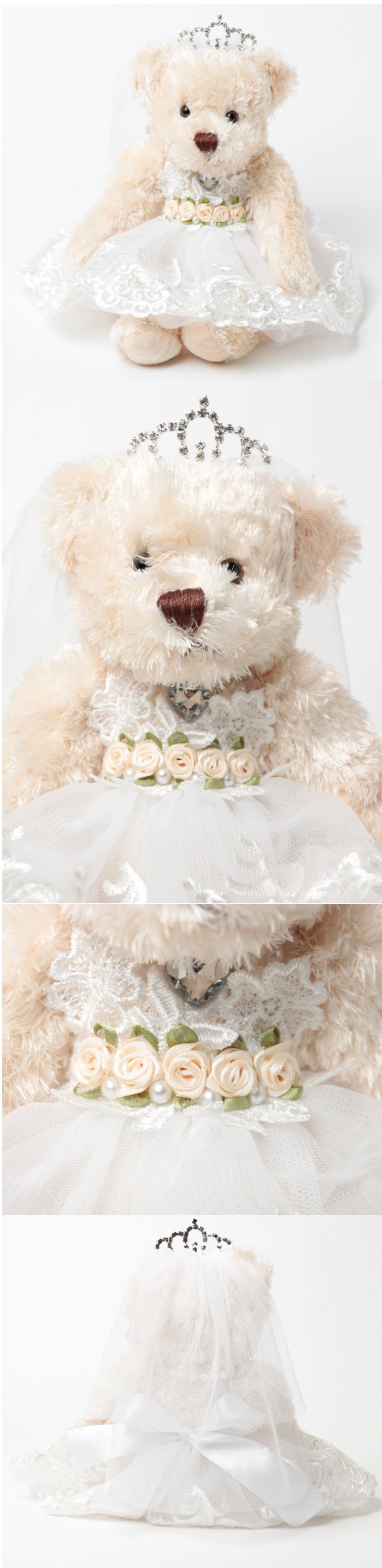 楽天市場】テディベア クマ ぬいぐるみ ウェディング くま ドレス