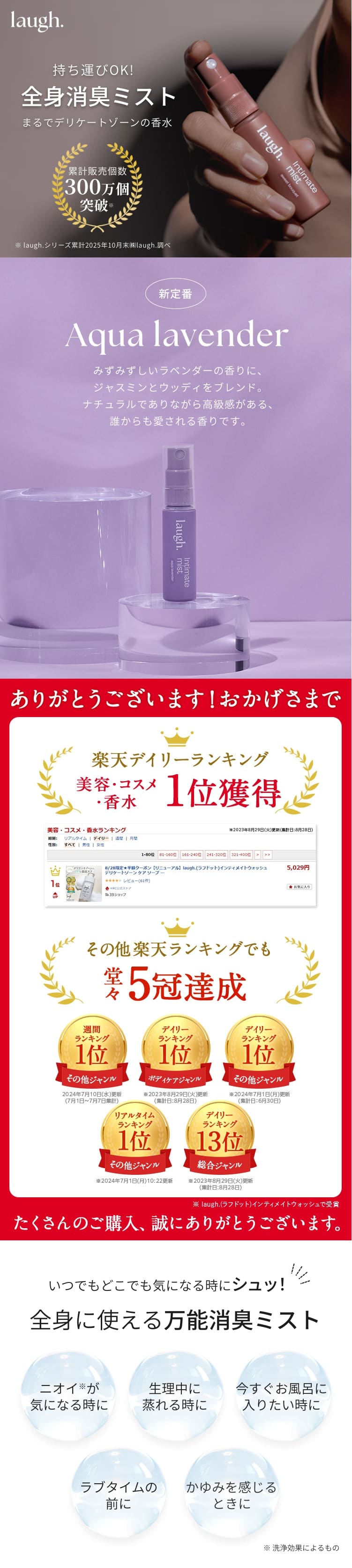 楽天市場】laugh.(ラフドット) インティメイトミスト デリケートゾーン