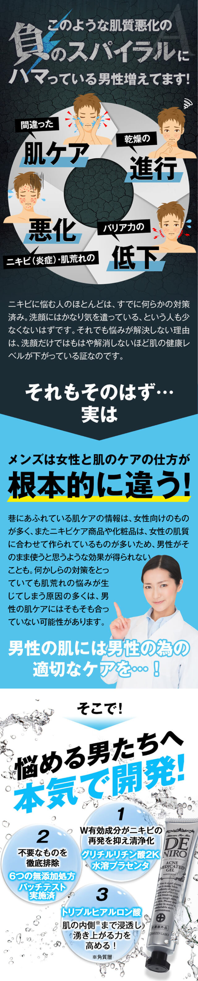 楽天市場】【公式】 デニーロ 薬用DE NIRO 45g×3本セット 薬用