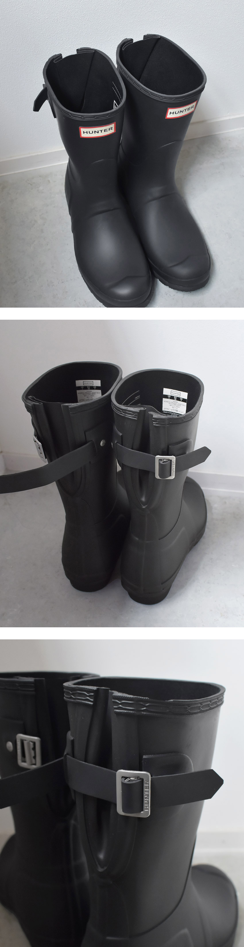 楽天市場】HUNTER ハンター レインブーツ オリジナルショートバック