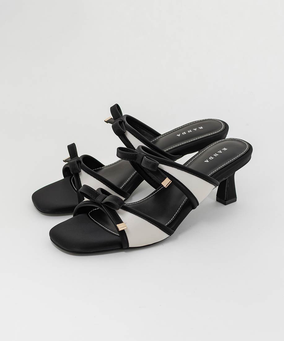 サテンダブルリボンミュールサンダルRANDA公式サイト