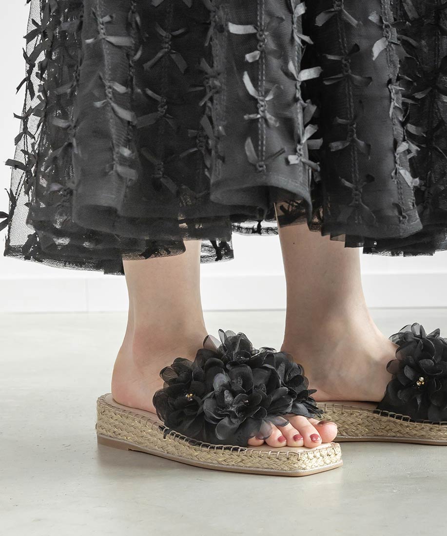 ボリュームフラワーミュールサンダルRANDA公式サイト