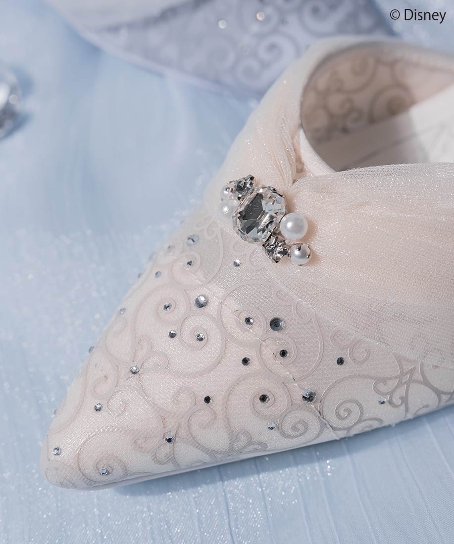 randa シンデレラ シリーズ ドレスアップミュール ホワイト DISNEY