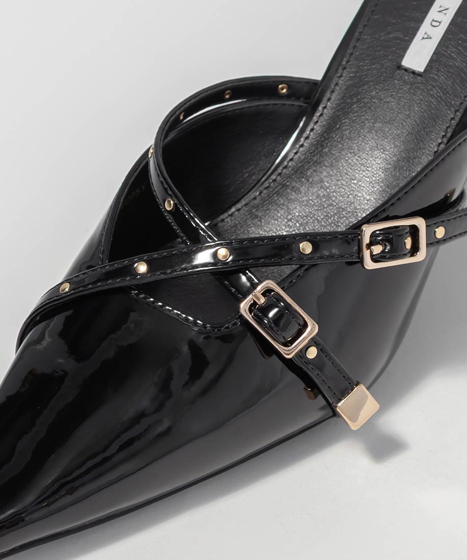 SALE】ミニスタッズ×クロスベルトミュールパンプスRANDA公式サイト