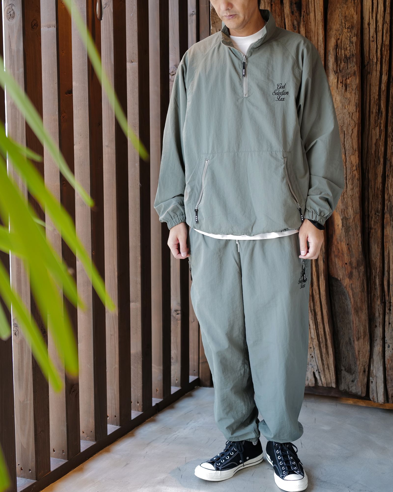 GOD SELECTION XXX - GX-A26-JK-01 HALF ZIP JACKET OLIVE | River